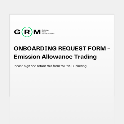 Onboarding Request Form Emission Allowance Trading